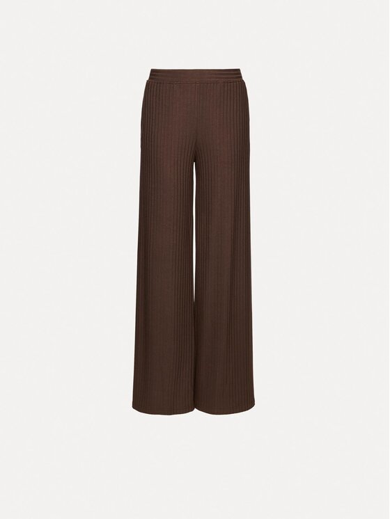 La Mania La Mania Pantaloni di tessuto MERCE Marrone Basic Fit