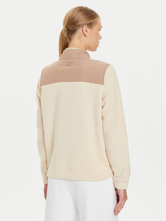 4F 4F Fleecejacke 4FWAW24TFLEF273 Écru Regular Fit