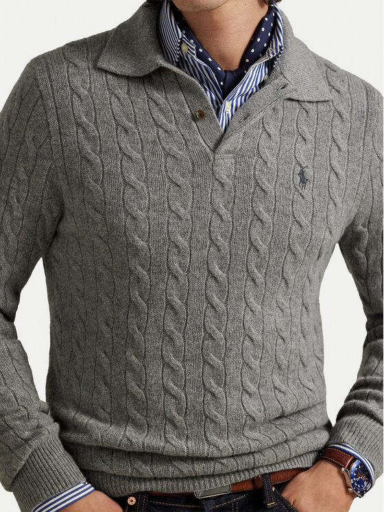 Polo Ralph Lauren Polo Ralph Lauren Svetr 710974165002 Šedá Regular Fit