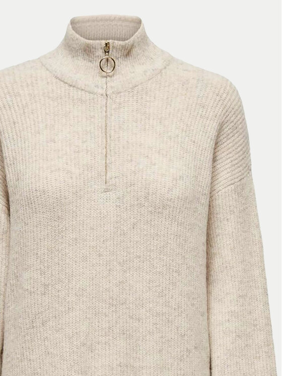ONLY ONLY Pletena obleka Tokyo 15335831 Bež Relaxed Fit