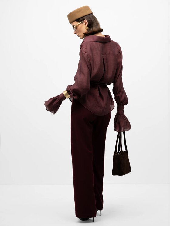 MANDRAGORA MANDRAGORA Camicia Carmen Bordeaux Standard Fit