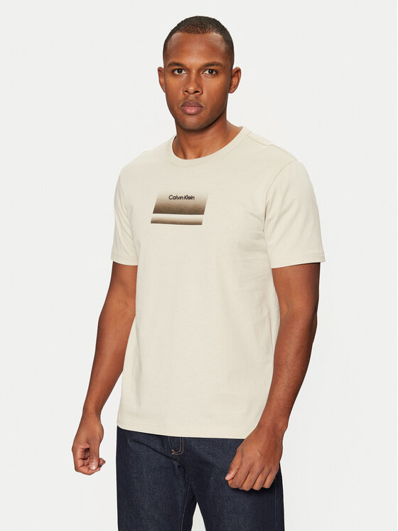 Calvin Klein T-krekls K10K113803 Bēšs Regular Fit