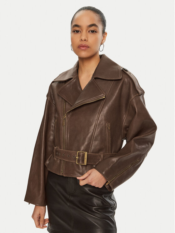 Miss Sixty Miss Sixty Кожено яке 6L4LJ2230000 Кафяв Regular Fit