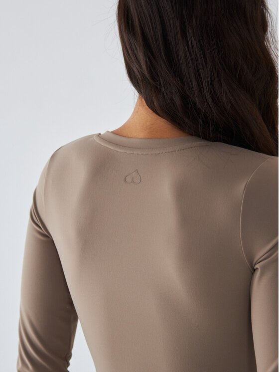 BeShaped BeShaped Longsleeve Morning Dew Beżowy Shaping Fit