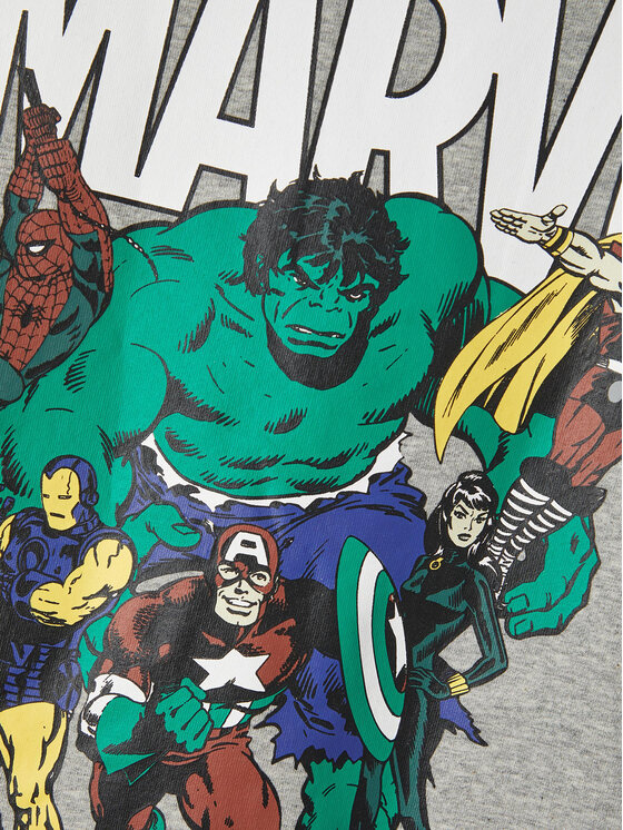 NAME IT NAME IT Суитшърт MARVEL 13210831 Сив Regular Fit