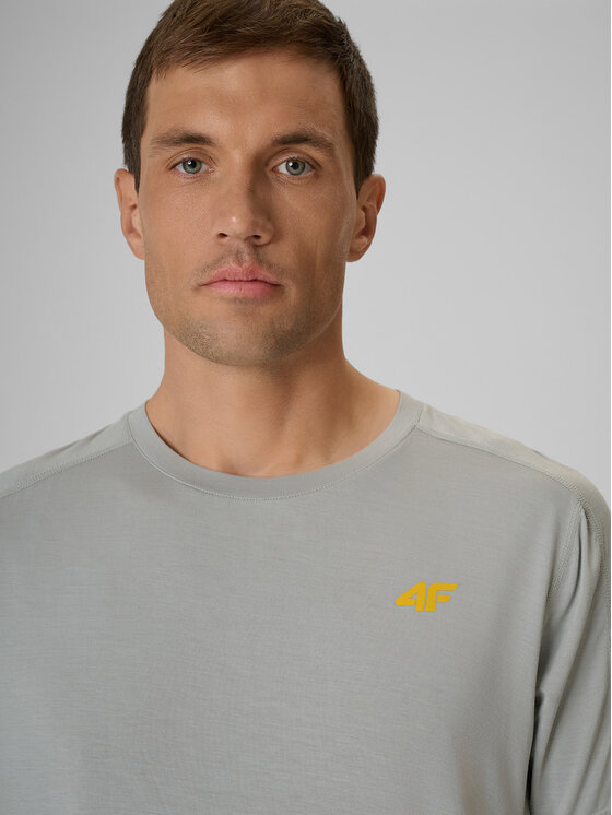 4F 4F Koszulka techniczna TREKKING Szary Regular Fit