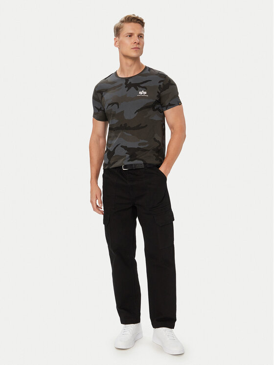 Alpha Industries Alpha Industries Тишърт Basic T Small Logo Camo 188505C Сив Regular Fit