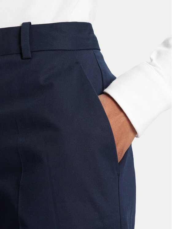 Tommy Hilfiger Tommy Hilfiger Hlače WW0WW45791 Tamnoplava Wide Leg