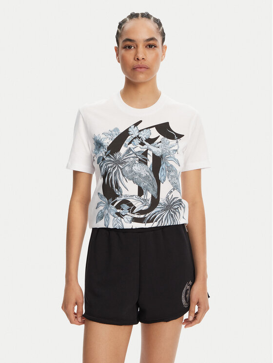 Just Cavalli Just Cavalli Póló 78PAHT04 Fehér Regular Fit