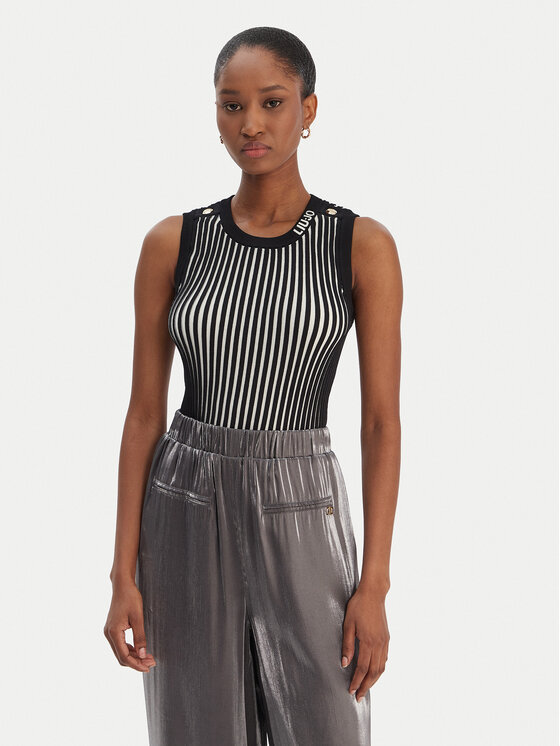 Liu Jo Sport Liu Jo Sport Πουλόβερ TA6064 MS55N Μαύρο Regular Fit