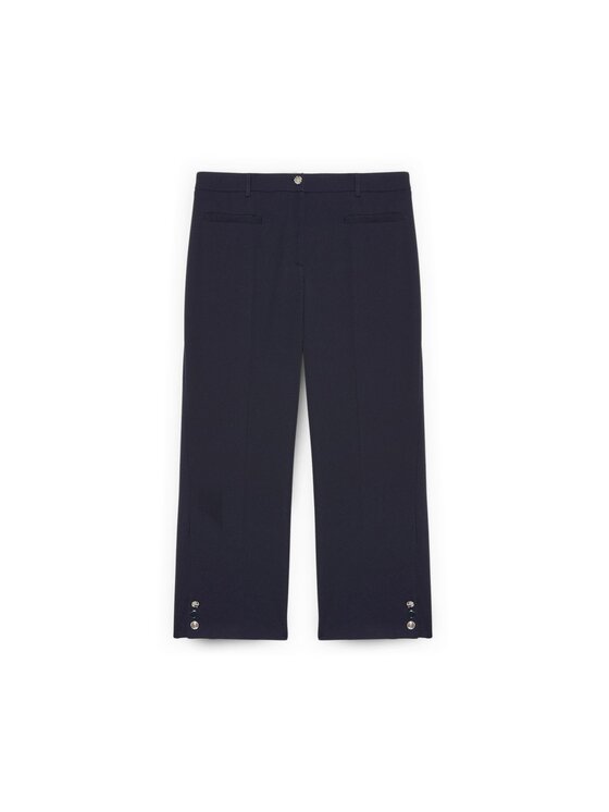 Fiorella Rubino Fiorella Rubino Pantaloni di tessuto P013L002303N034 Blu Cropp Fit