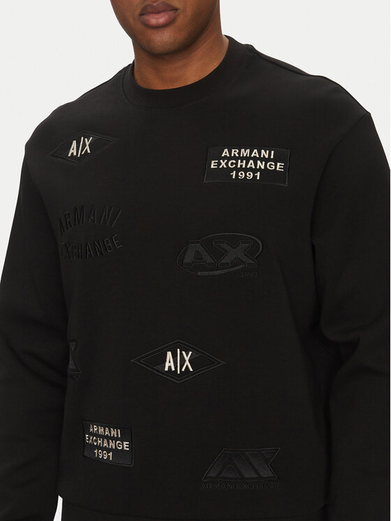Armani Exchange Armani Exchange Majica dugih rukava XM000479 AF10818 UC001 Crna Regular Fit
