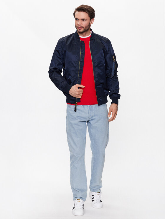 Alpha Industries Alpha Industries Kurtka bomber MA-1 156101 Niebieski Regular Fit