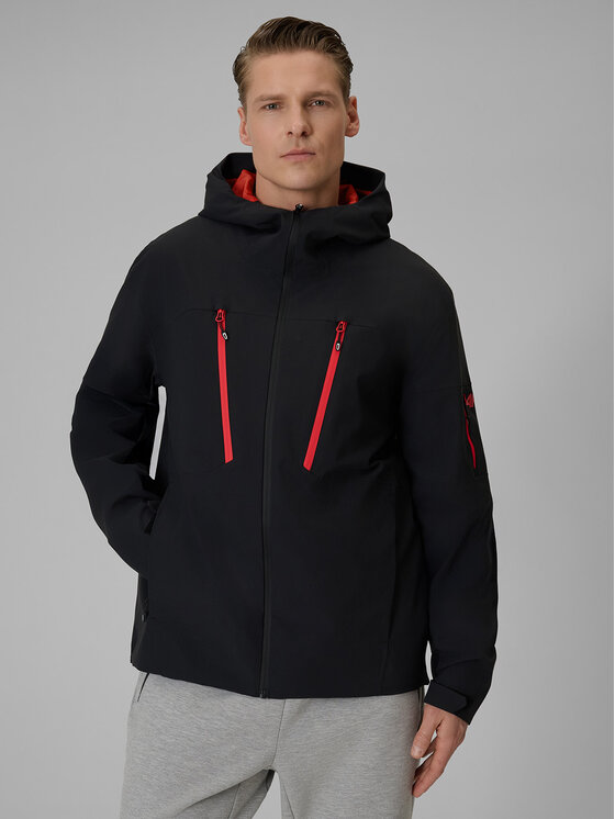 4F 4F Kurtka przejściowa MIDSHOP TEXTILE Czarny Regular Fit