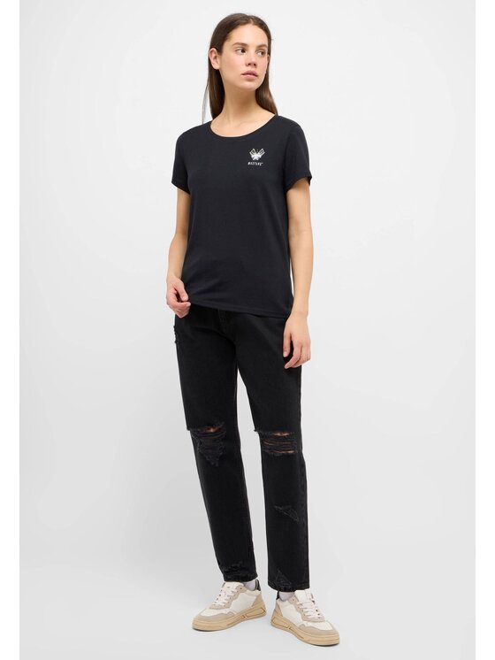 Mustang Mustang T-Shirt Alma Czarny Regular Fit