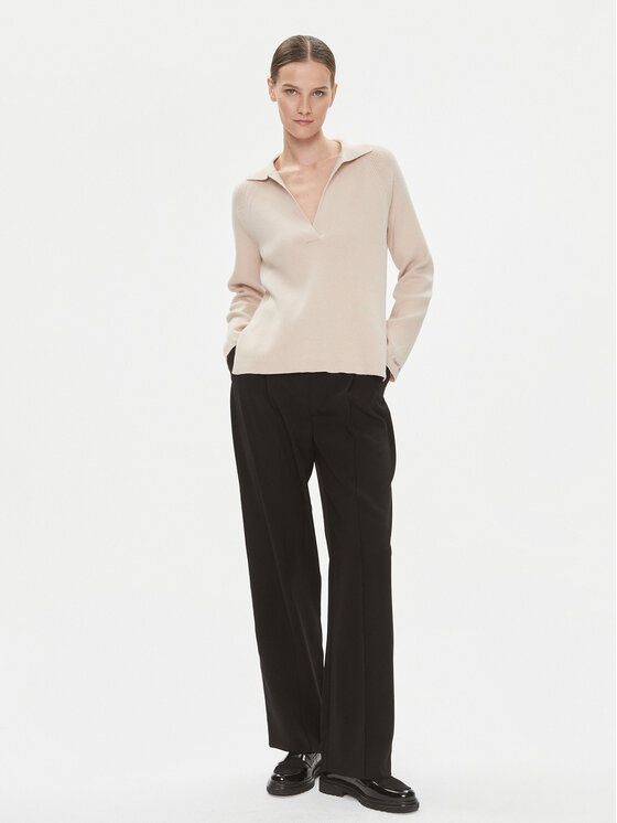 Calvin Klein Calvin Klein Pulover Essential K20K206019 Bej Relaxed Fit