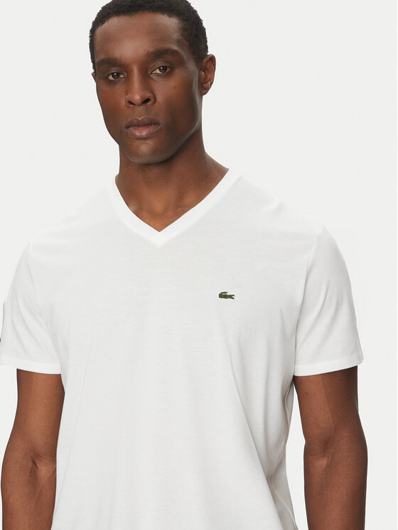 Lacoste Lacoste Tričko TH6710 Biela Regular Fit