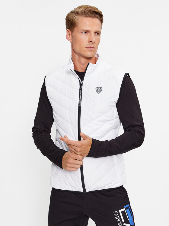 EA7 Emporio Armani EA7 Emporio Armani Vestă 8NPQ02 PNE1Z 1100 Alb Regular Fit