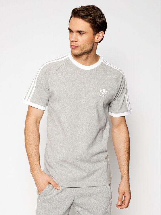 Adidas 3-Stripes Tee (GN3493) Medium Grey Heather | Eleven