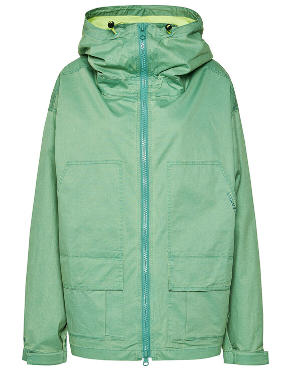 Converse Converse Kurtka przejściowa Double Pocket 10021097-A03 Zielony Regular Fit