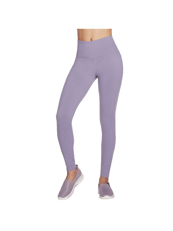 Skechers Skechers Legginsy Skechers Go Walk High Waisted Legging Fioletowy Slim Fit