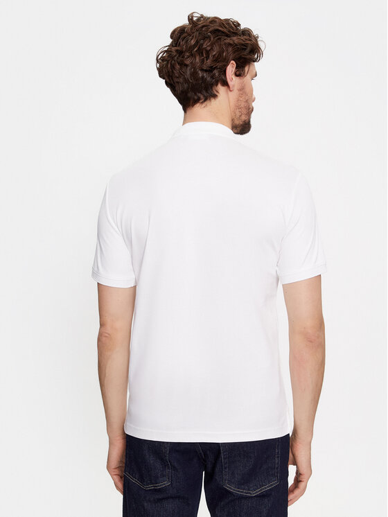 Calvin Klein Polo Smooth Cotton Slim Polo K10K111657 Biały Regular