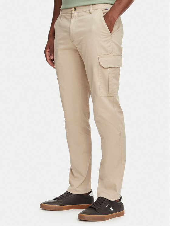 Beverly Hills Polo Club Beverly Hills Polo Club Cargo stiliaus kelnės P-SS26M-T450313 Smėlio Regular Fit