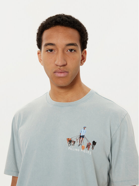 Filling Pieces Filling Pieces T-Shirt Unisex Dog Walker 7449981 Πράσινο Regular Fit