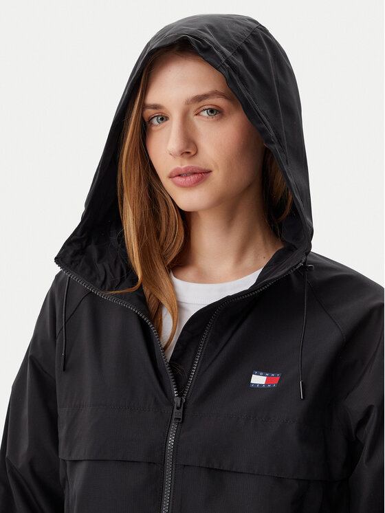 Tommy Jeans Tommy Jeans Αντιανεμικό Essential DW0DW20672 Μαύρο Relaxed Fit