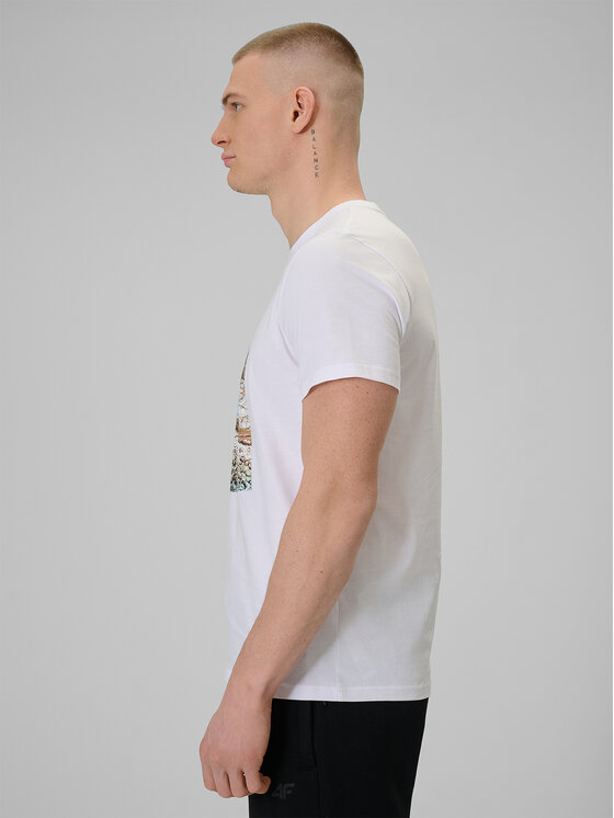 4F 4F T-Shirt WINTER CODE Biały Regular Fit