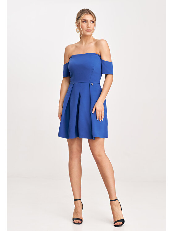 FIGL FIGL Koktejlové šaty M1026 Modrá Regular Fit