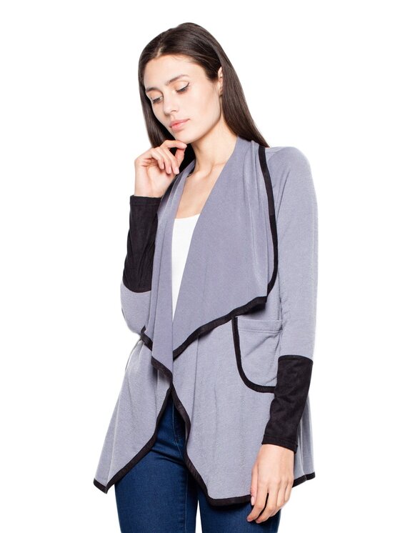 Venaton Venaton Sweter VT036 Szary Regular Fit