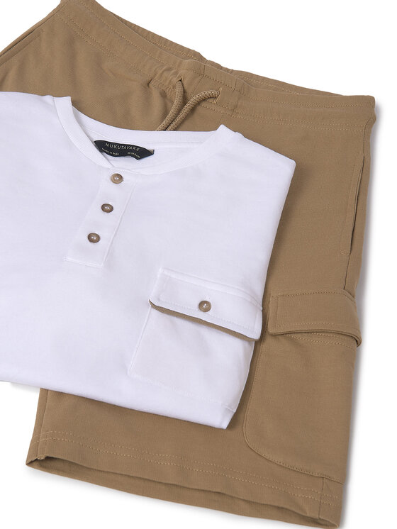 Mayoral Mayoral Set majica i hlače 6676 Bež Regular Fit