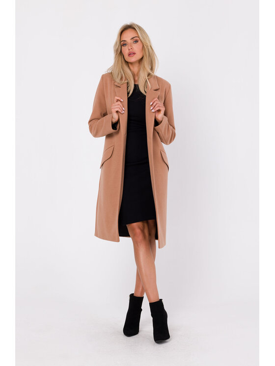 Made of Emotion Made of Emotion Płaszcz M758 Brązowy Modern Fit