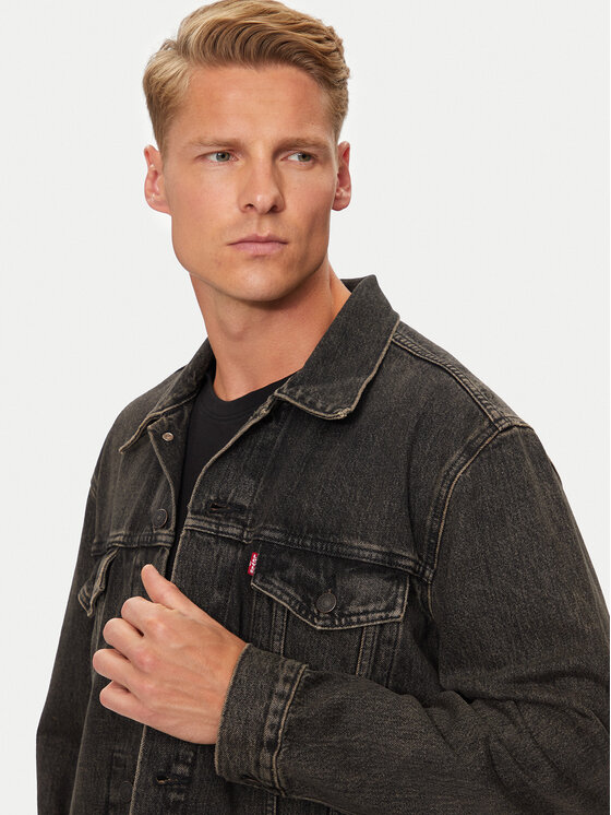 Levi s Geac de blugi Trucker 72334 0584 Negru Regular Fit Modivo.ro