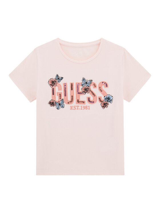 Guess Guess T-Shirt J6RI34 K6YW4 Růžová Regular Fit
