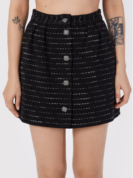 Ba&sh Fustă trapez Livia 1H22LIVI Negru Regular Fit