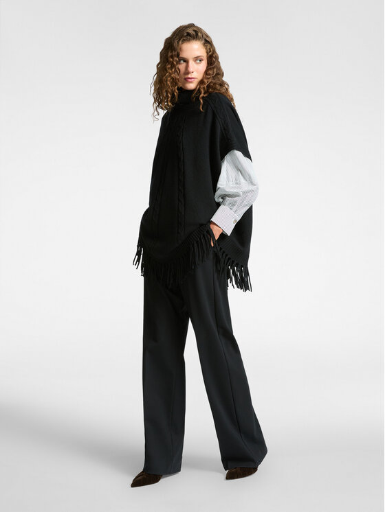 Elena Mirò Elena Mirò Pantaloni di tessuto P151P000341N033 Nero Over Fit