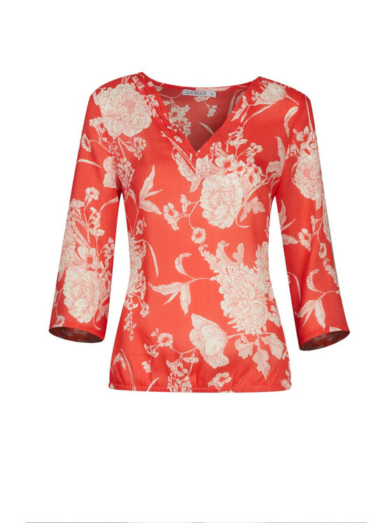QUIOSQUE QUIOSQUE Halenka PEACHY SHIRT Korálová Regular Fit