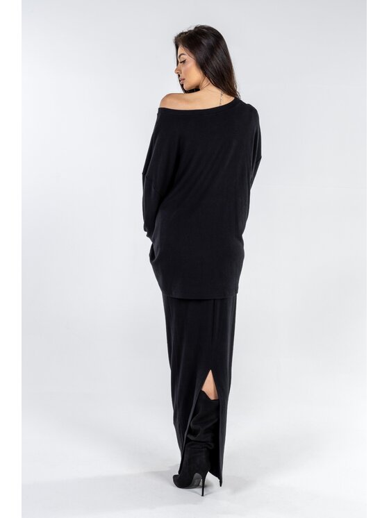 Agatha Studio Agatha Studio Komplet sweter i spódnica ołówkowa A26ZS-KS-K07 Czarny Slim Fit