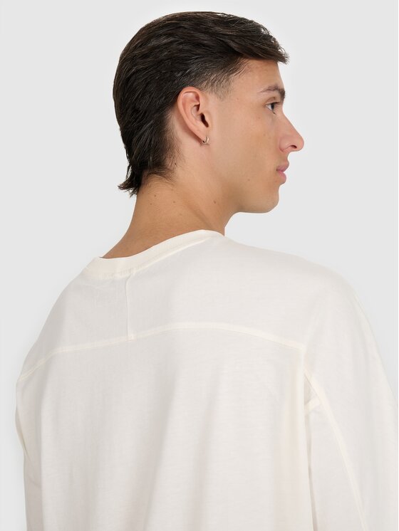 4F 4F T-Shirt 4FWAW25TTSHM2401-12S Biały Oversize