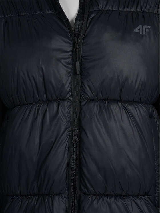 4F 4F Kurtka puchowa URBAN COMMUTER Czarny Oversize