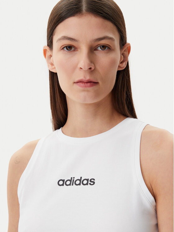 adidas adidas Top Essentials Linear JC5799 Biały Slim Fit