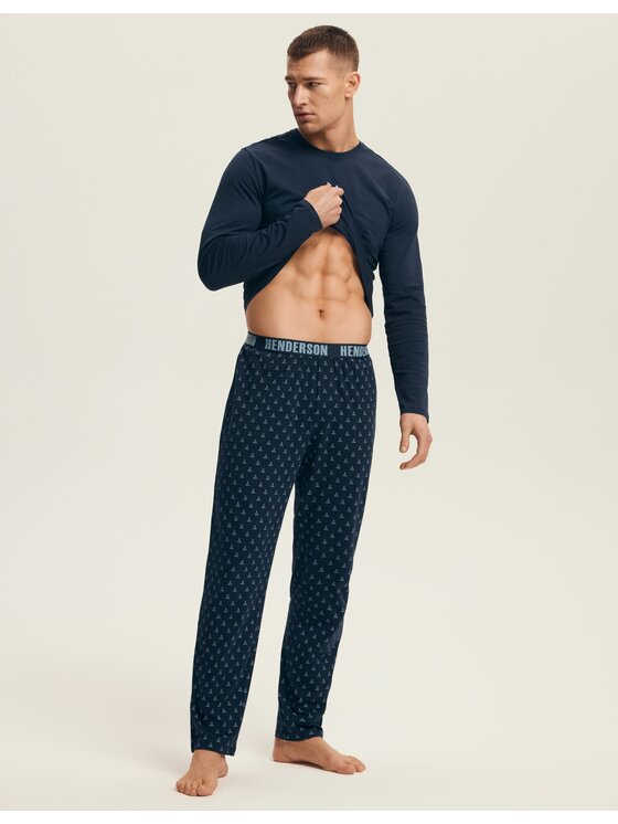 Henderson Henderson Piżama 43478 Granatowy Regular Fit