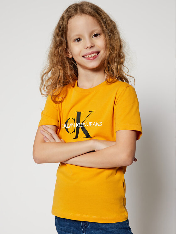 Calvin Klein Jeans T-shirt Monogram Logo IU0IU00068 Giallo Regular Fit •  Modivo.it