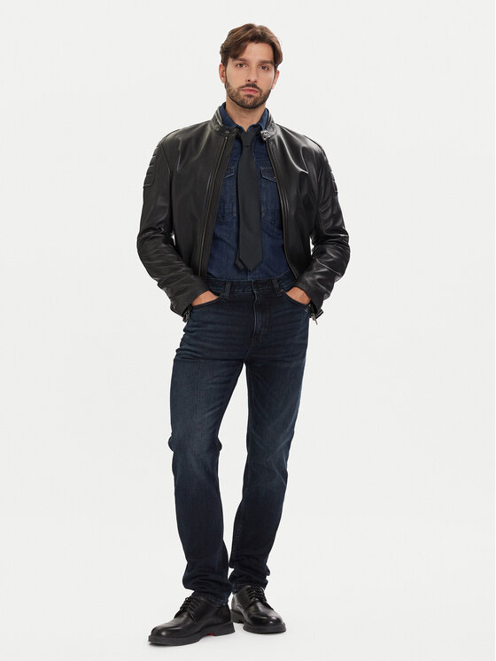 HUGO HUGO Jeans hlače 50547255 Mornarsko modra Slim Fit