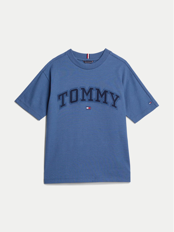 Tommy Hilfiger Tommy Hilfiger T-shirt Varsity KB0KB08666 Plava Regular Fit