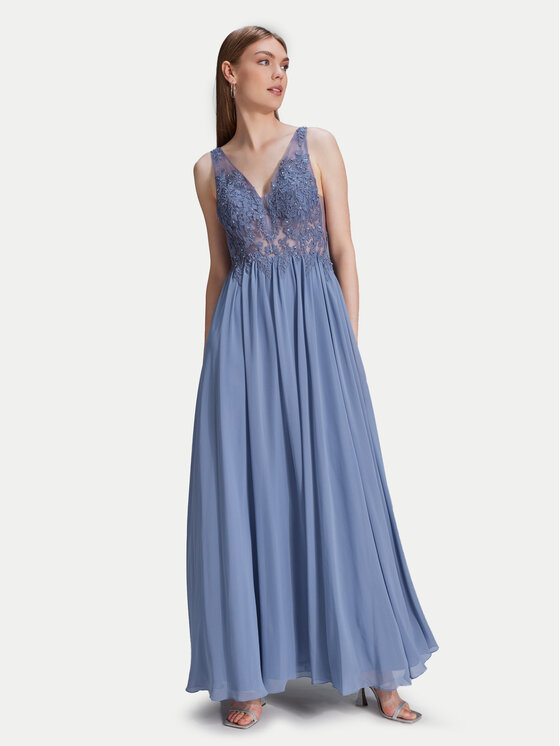 Hey Kyla Swing Večerní šaty 5AH035HK Modrá Slim Fit
