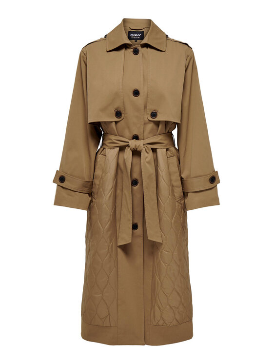 ONLY ONLY Trench 15293269 Smeđa Regular Fit