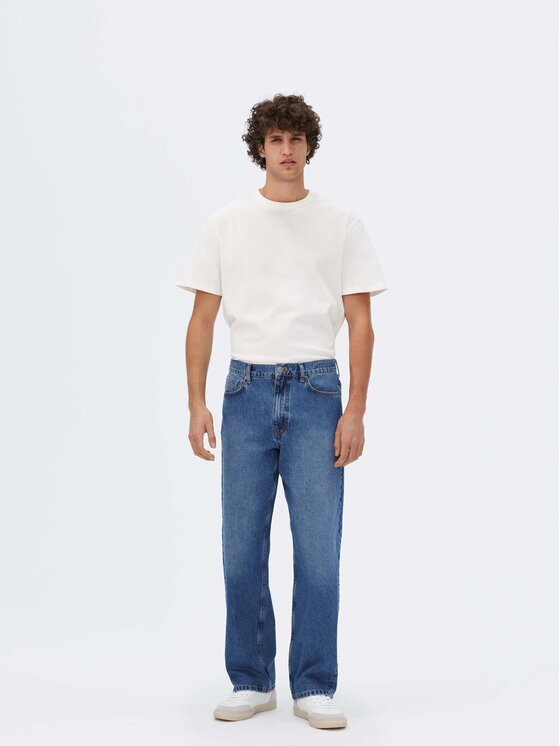 Americanos Americanos Jeans hlače Pheonix Modra Loose Leg